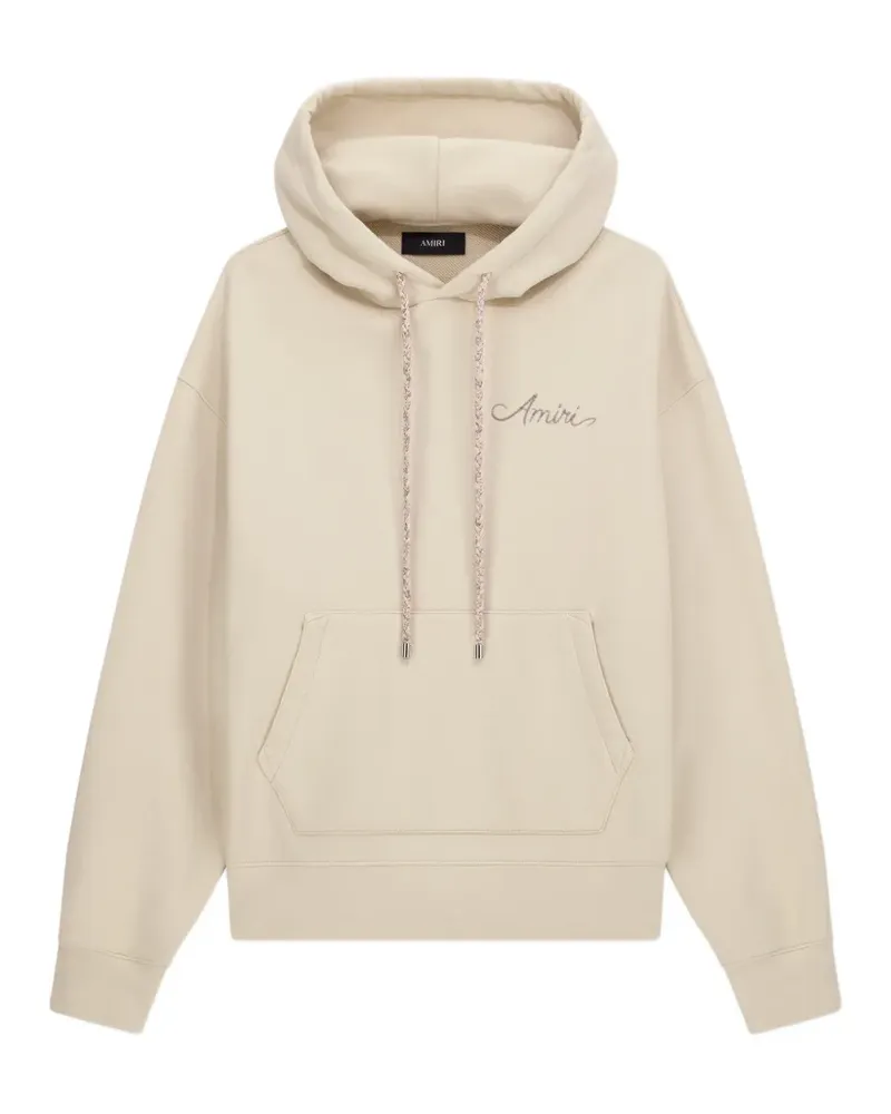 Amiri MA Quad Hoodie mit Logo-Stickerei - Nude Nude