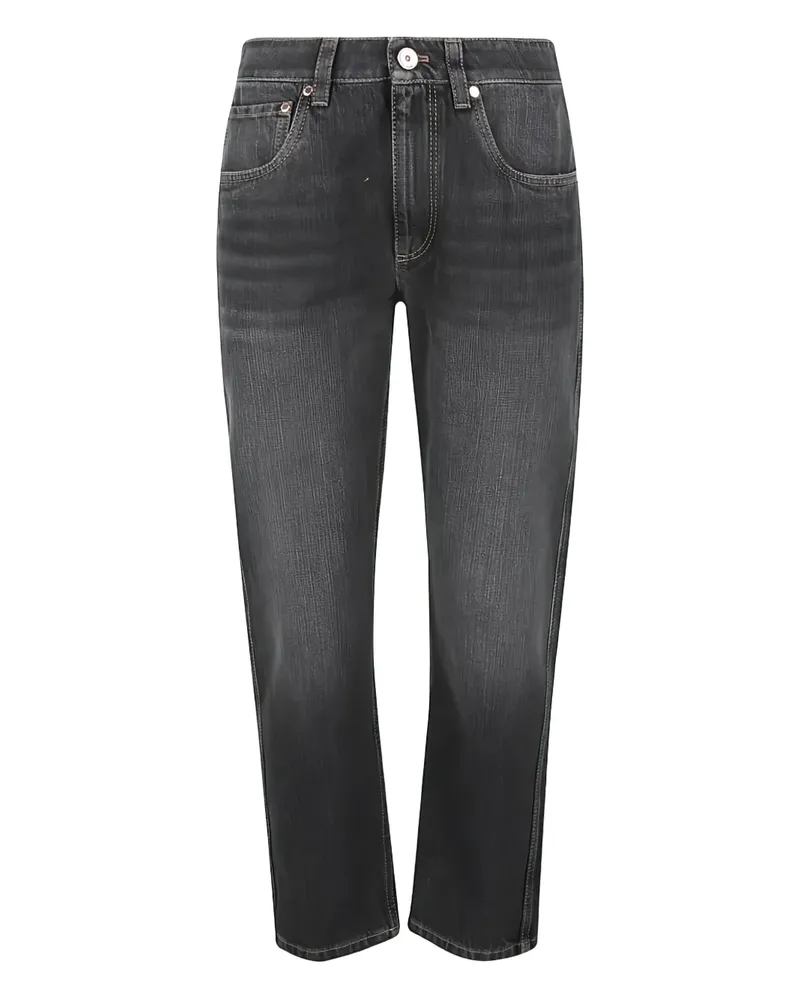 Brunello Cucinelli Gerade Five-Pocket-Jeans - Grau Grau