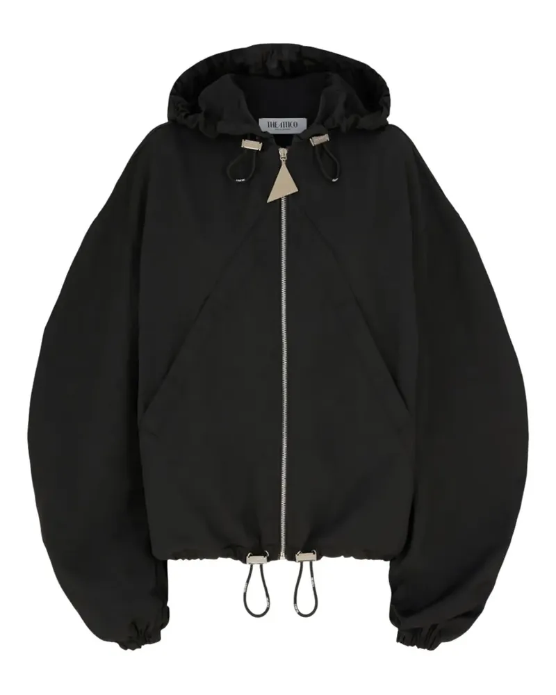 ATTICO Kapuzenjacke mit aufgesetzter Tasche - Schwarz Schwarz