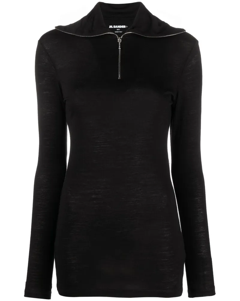 Jil Sander Gestricktes Rollkragenoberteil - Schwarz Schwarz
