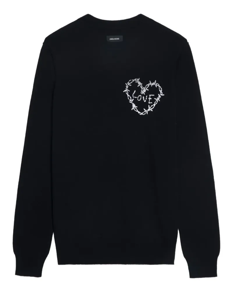 Zadig & Voltaire Pullover mit Herzdetail - Schwarz Schwarz