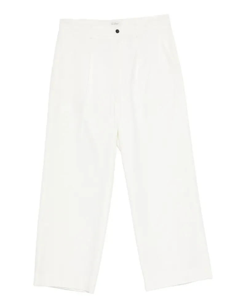 Second/Layer Saico Hose mit Falten - Weiß Weiß