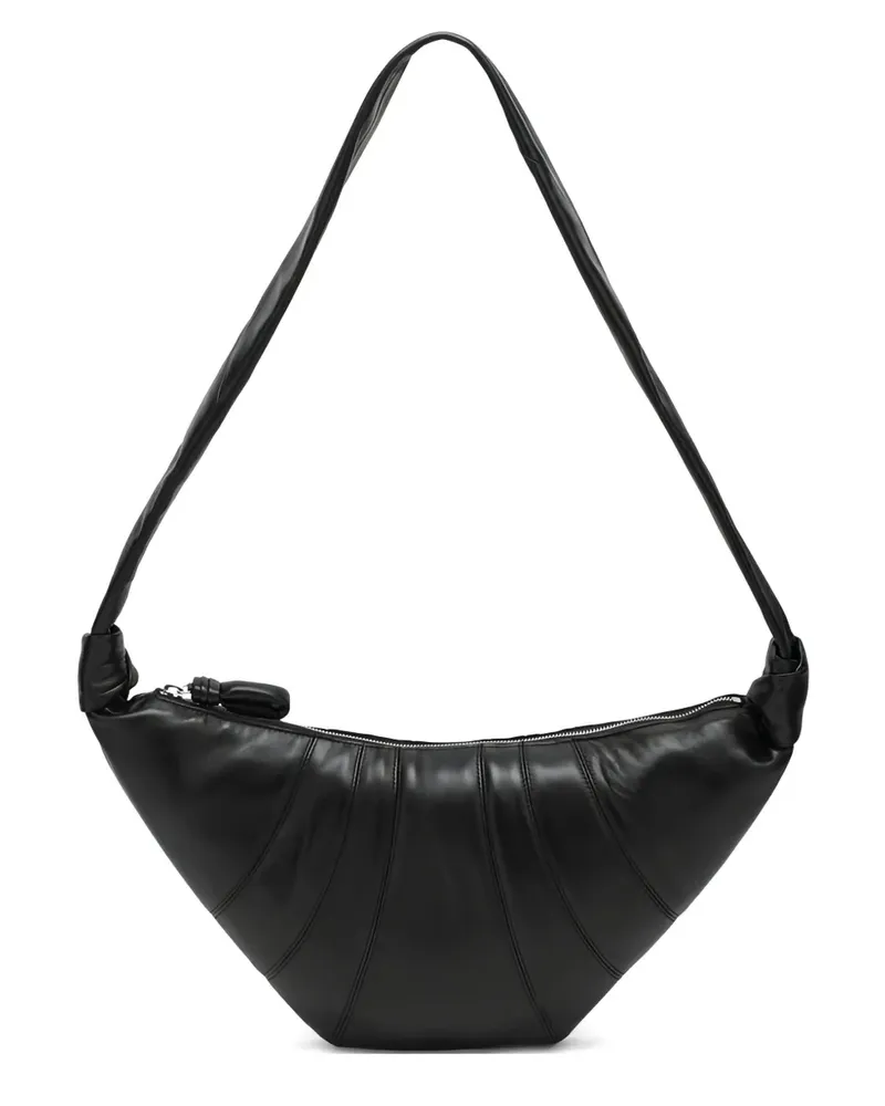 Christophe Lemaire Mittelgroße Croissant Schultertasche - Schwarz Schwarz