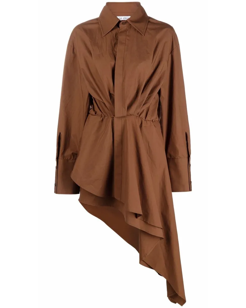 ATTICO Asymmetrisches Hemdkleid - Braun Braun