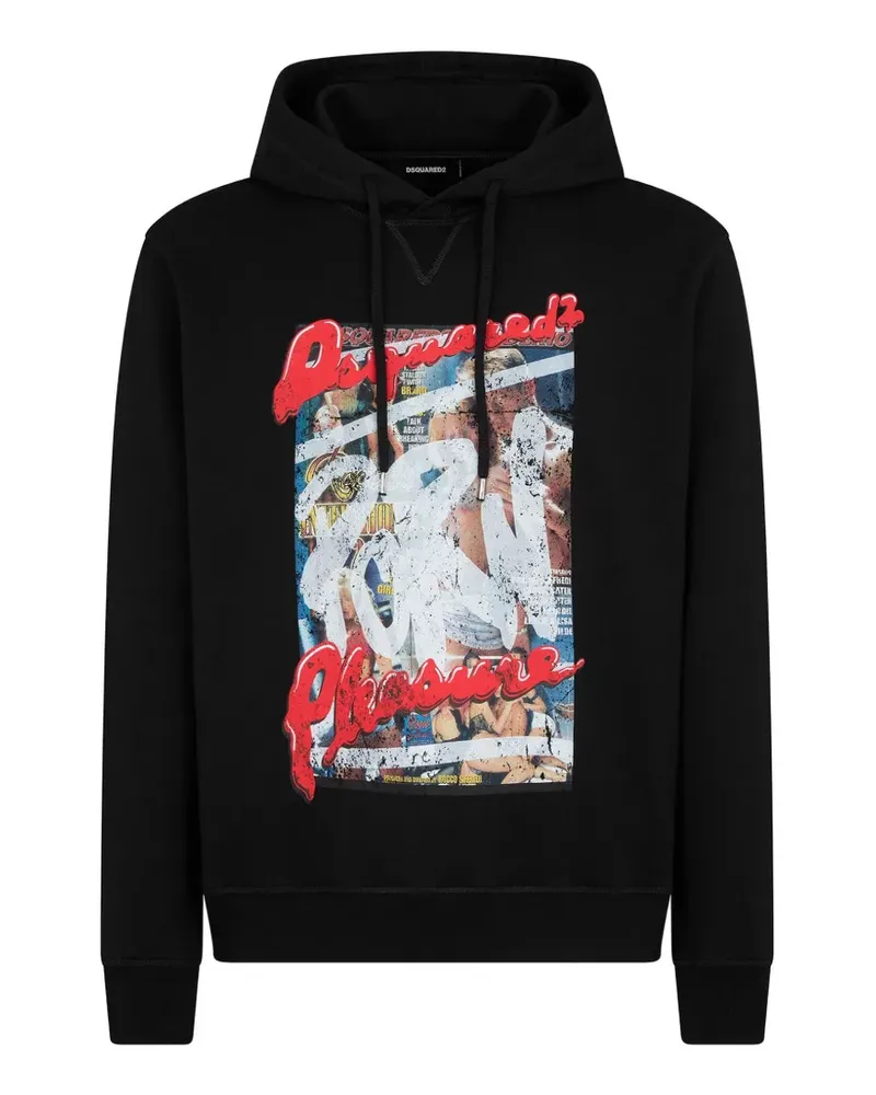 Dsquared2 Rocco Hoodie mit Logo - Schwarz Schwarz