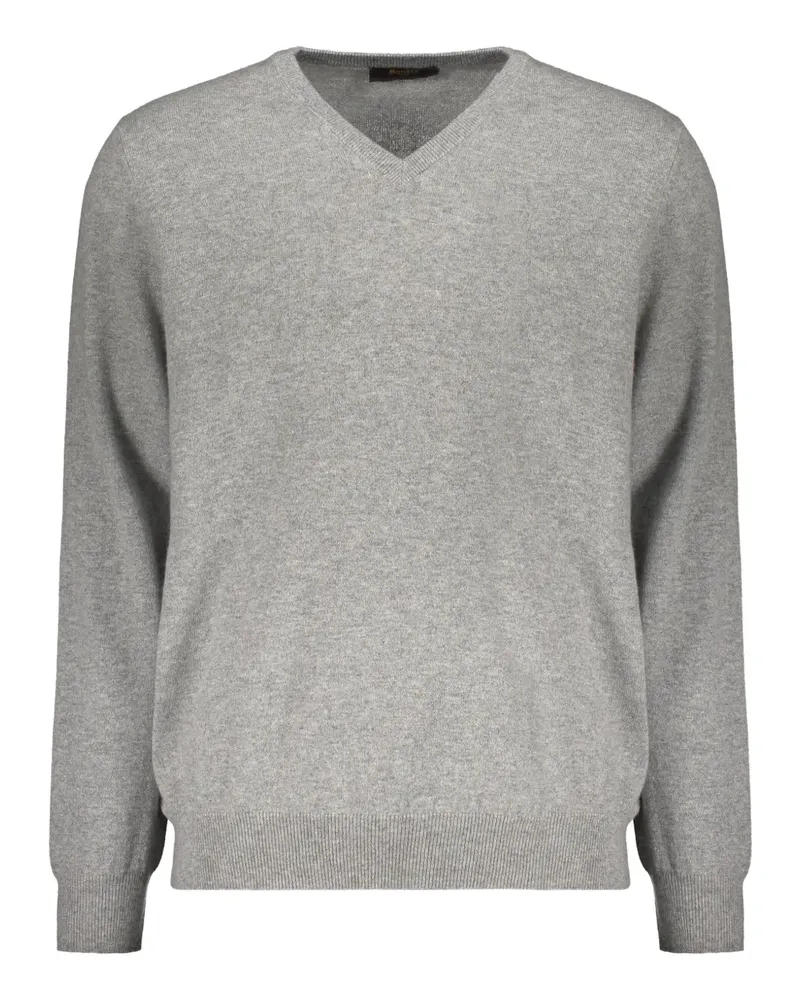 MOORER Virginio-CWS Pullover mit V-Ausschnitt - Grau Grau
