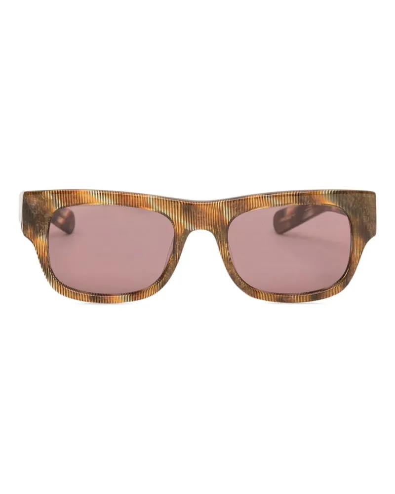 FLATLIST Sonnenbrille mit eckigem Gestell - Braun Braun