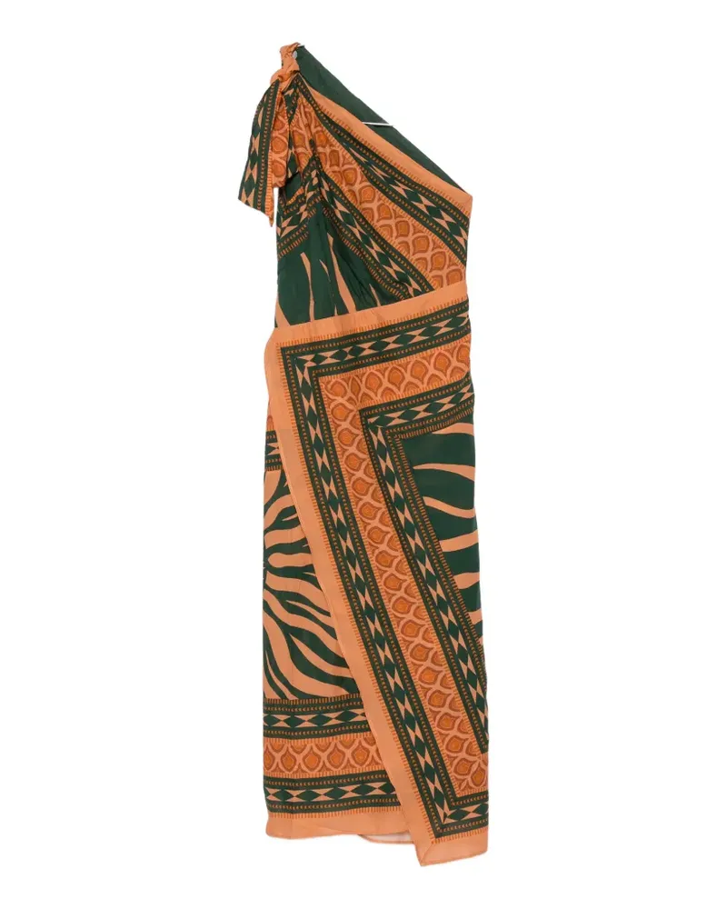 Johanna Ortiz Embracing Courage one-shoulder midi dress - Grün Grün