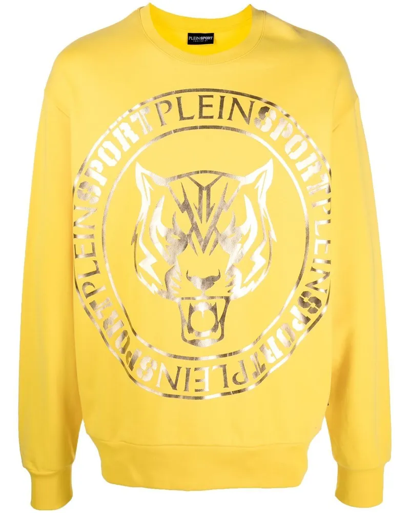 Philipp Plein Sweatshirt mit Tigerkopf-Print - Gelb Gelb