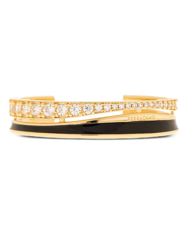 Ferragamo Armspange mit Kristallen - Gold Gold
