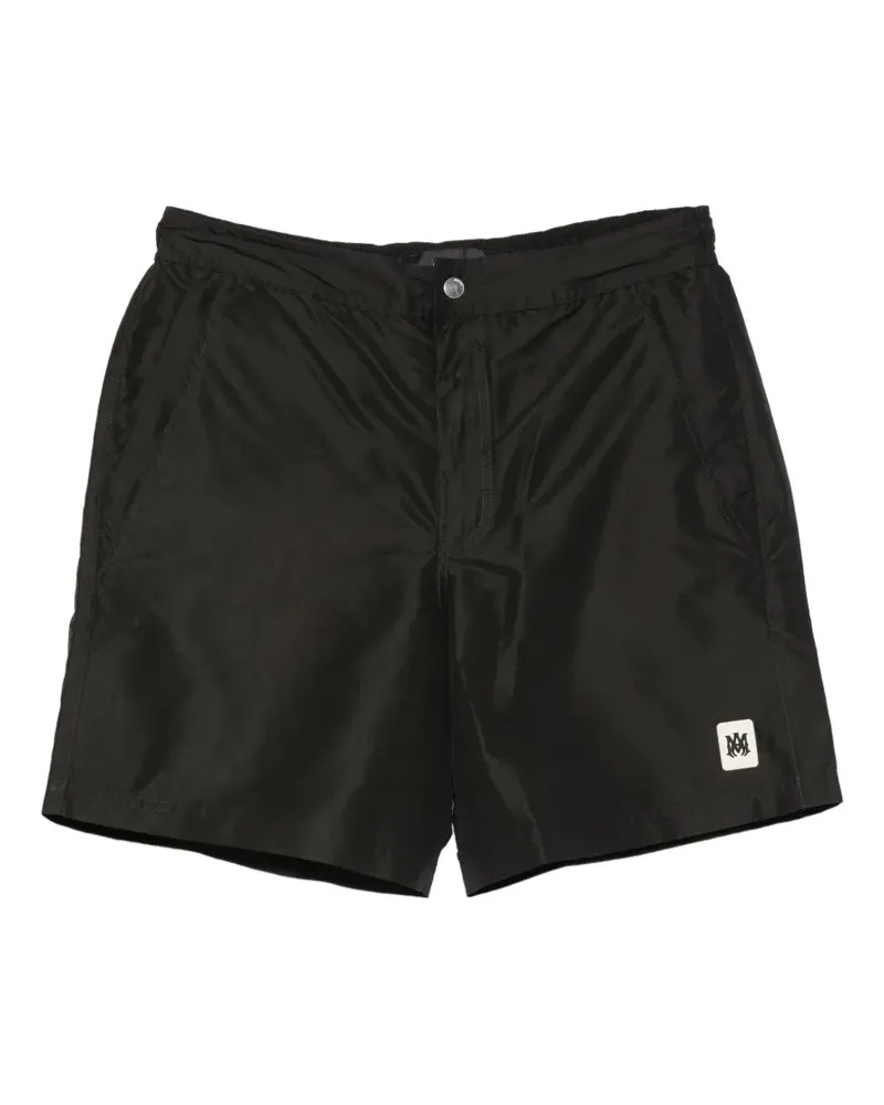 Amiri logo-patch swim shorts - Schwarz Schwarz