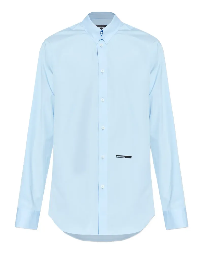 Dsquared2 Hemd mit Logo-Schild - Blau Blau