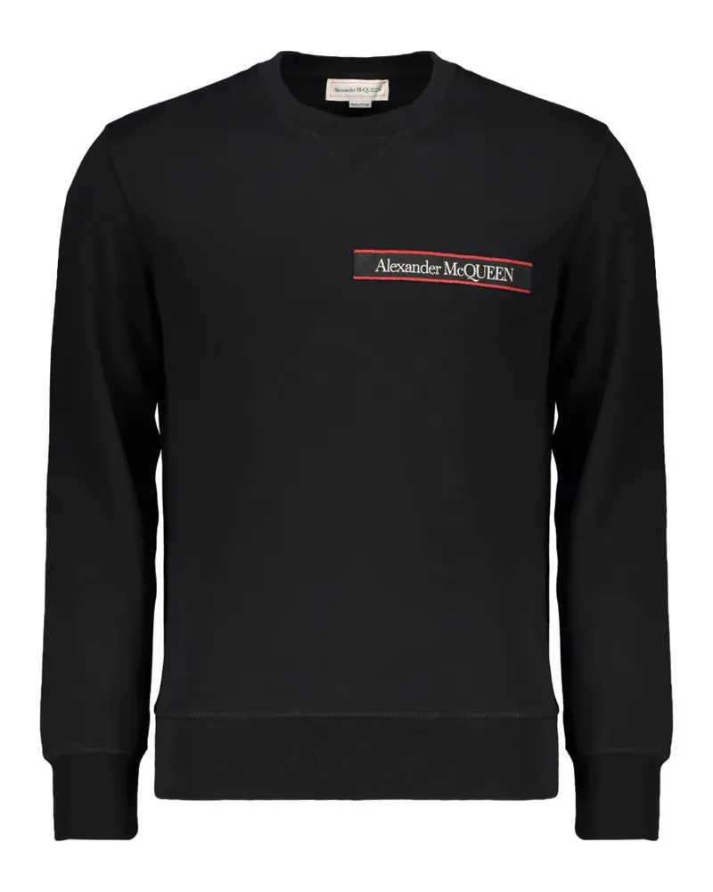 Alexander McQueen Sweatshirt mit Logo-Patch - Schwarz Schwarz