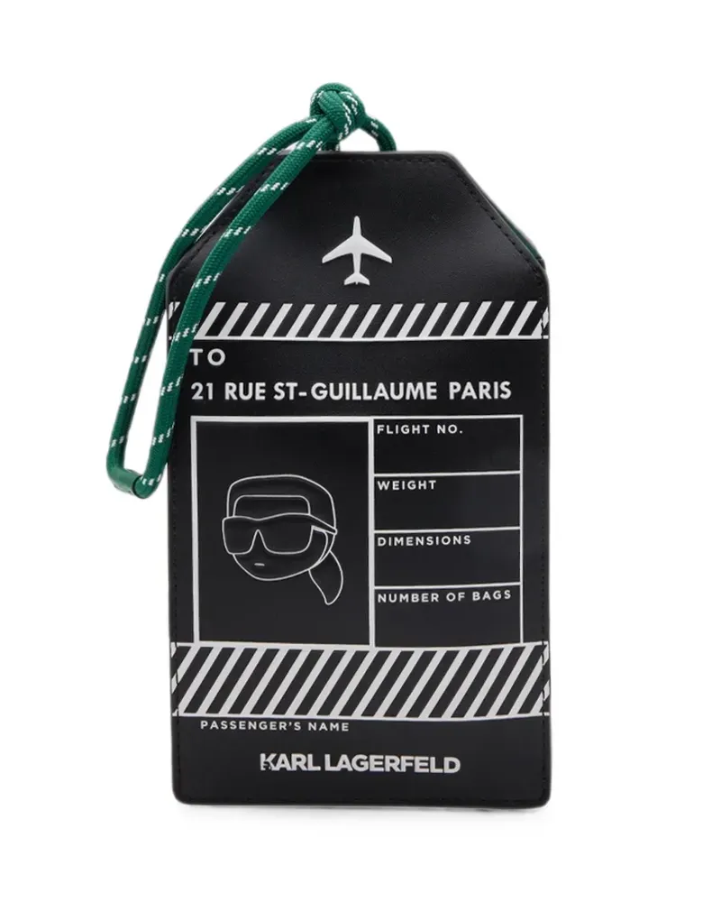 Karl Lagerfeld Ikon Luggage Tag Umhängetasche - Schwarz Schwarz