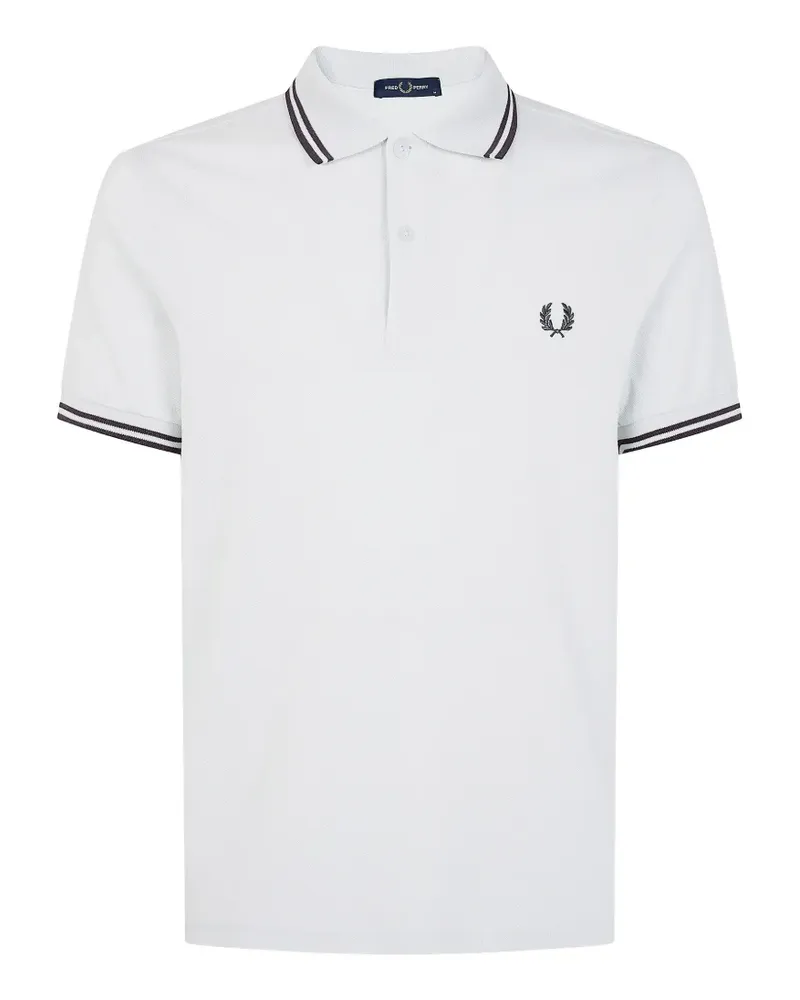 Fred Perry logo-embroidered polo shirt - Weiß Weiß