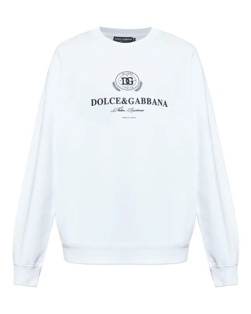 Dolce & Gabbana Sweatshirt mit Logo-Print - Weiß Weiß