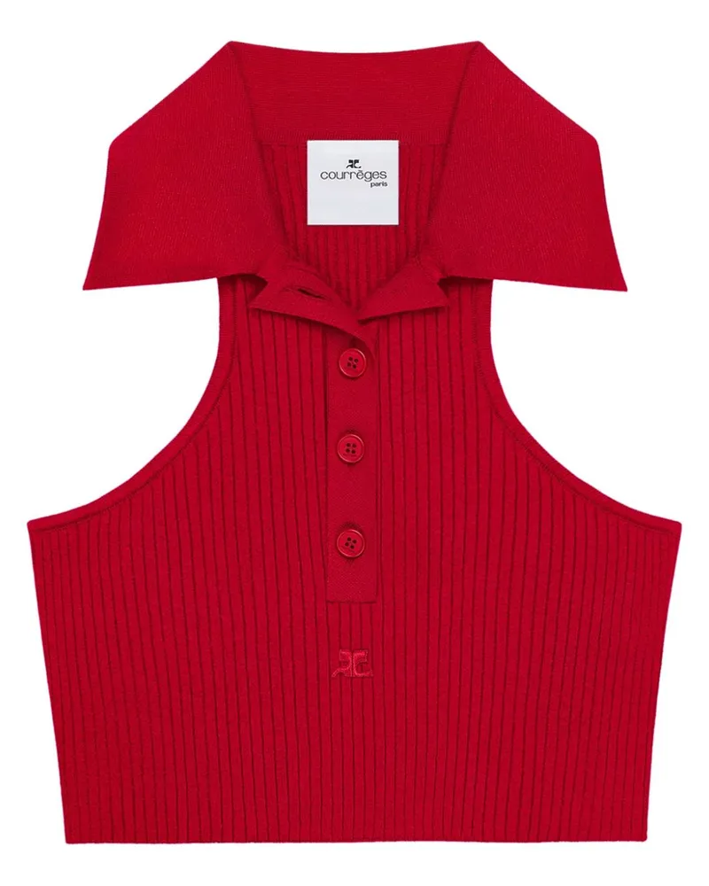 Courrèges Tanktop aus Scuba-Strick - Rot Rot