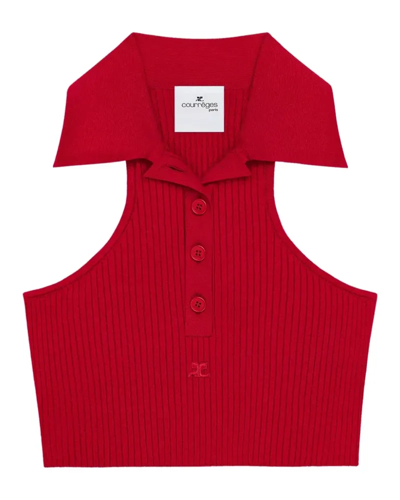 Courrèges Tanktop aus Scuba-Strick - Rot Rot