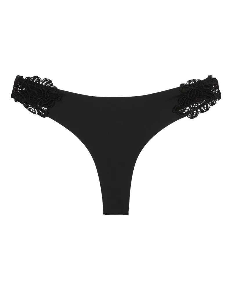 Ermanno Scervino Bikinihöschen mit Blumenspitze - Schwarz Schwarz