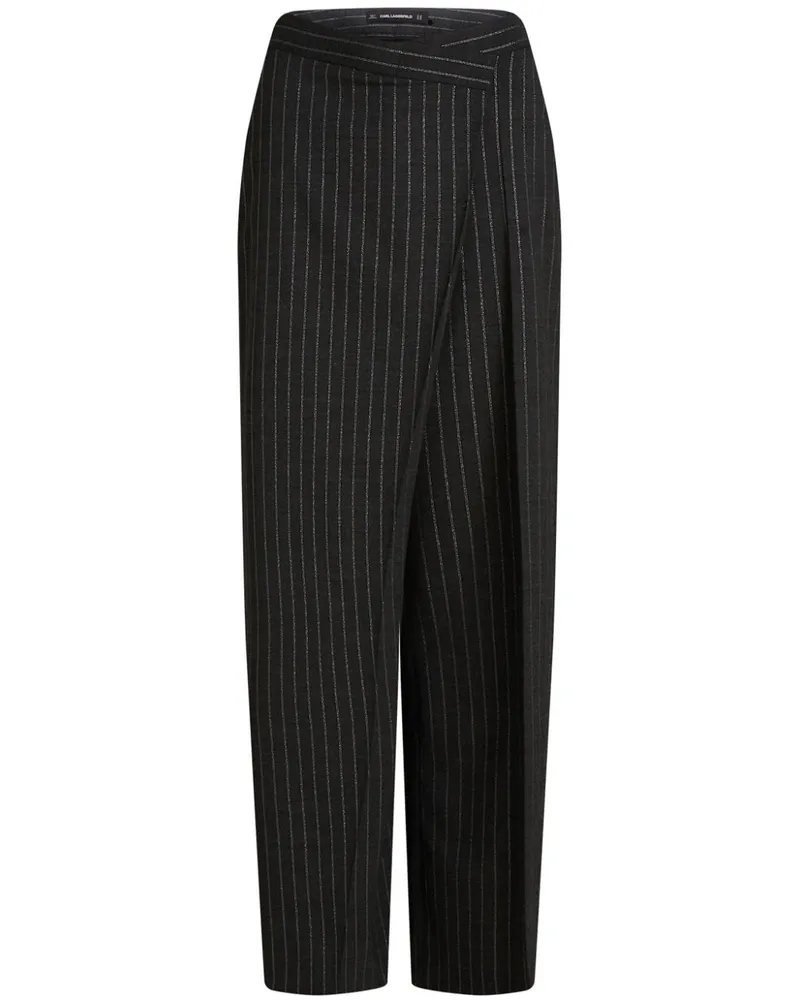 Karl Lagerfeld Tapered-Hose mit Nadelstreifen - Grau Grau
