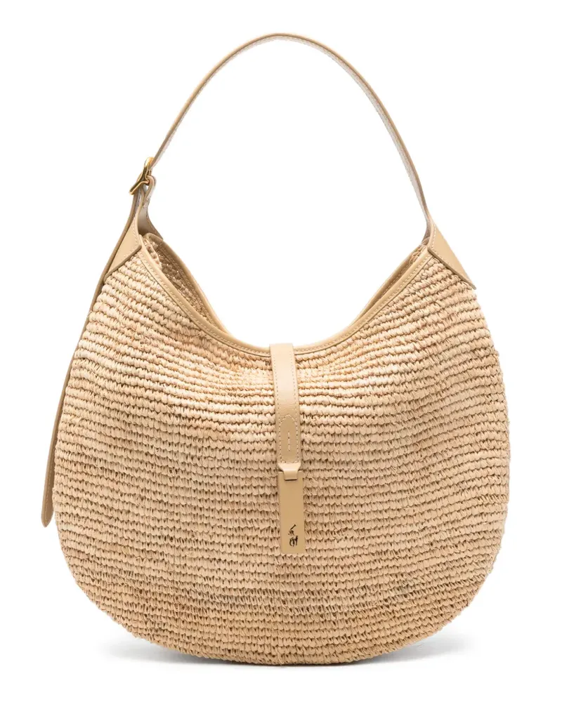 Ralph Lauren Große Polo ID Schultertasche - Nude Nude