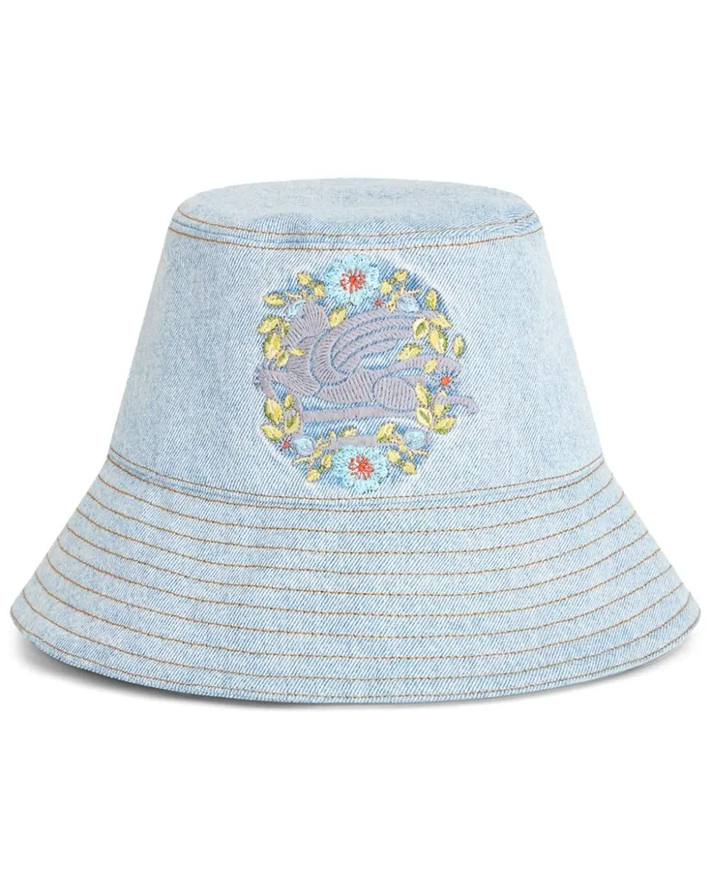 Etro Jeans-Fischerhut mit Pegaso-Stickerei - Blau Blau