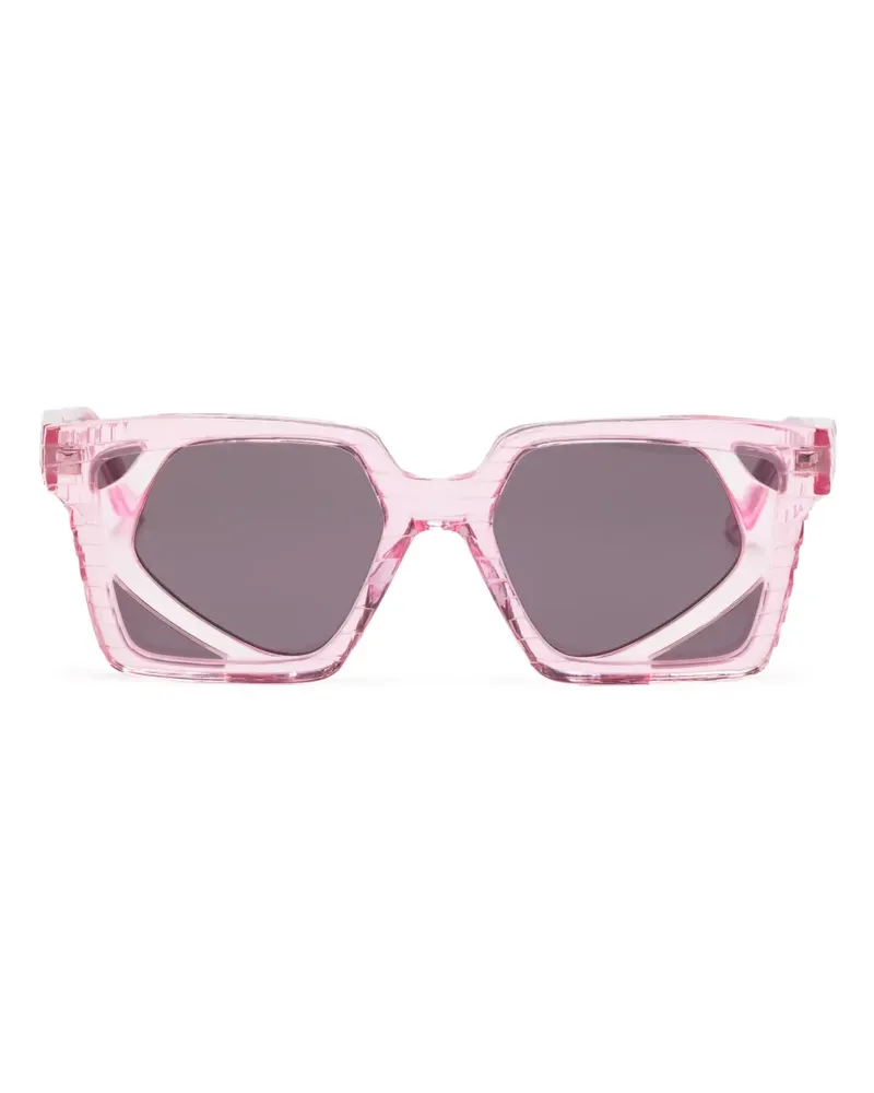 KUBORAUM T6 Sonnenbrille mit eckigem Gestell - Rosa Rosa