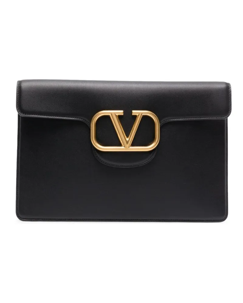 Valentino Garavani VLOGO Signature Clutch Schwarz