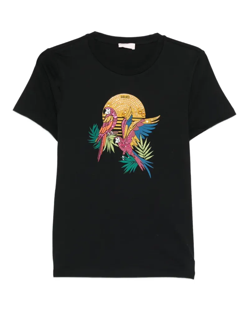 Liu Jo T-Shirt mit grafischem Print - Schwarz Schwarz