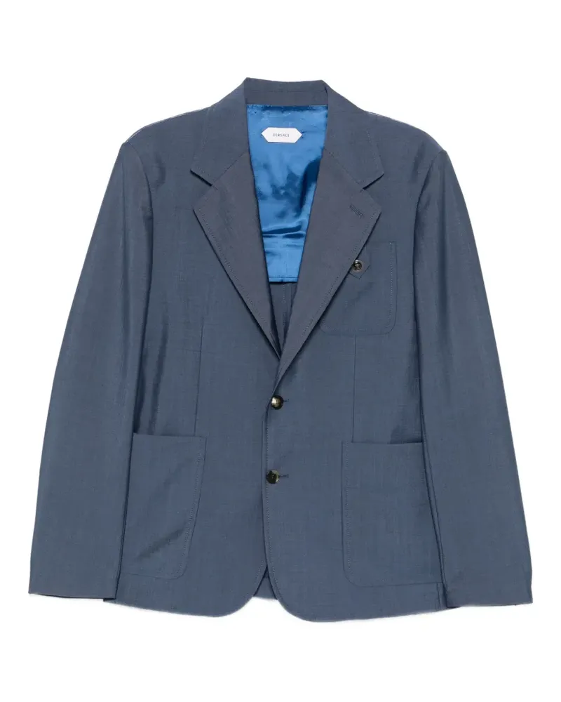 Versace Sakko mit fallendem Revers - Blau Blau