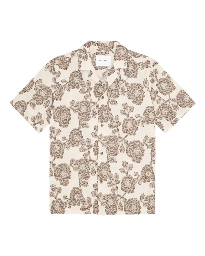LES DEUX Hemd mit Blumenmuster - Nude Nude