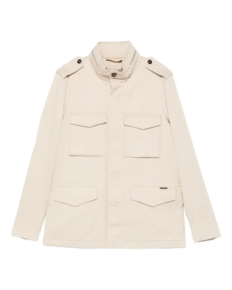 MOORER Denver buttoned pocketed jacket - Nude Nude