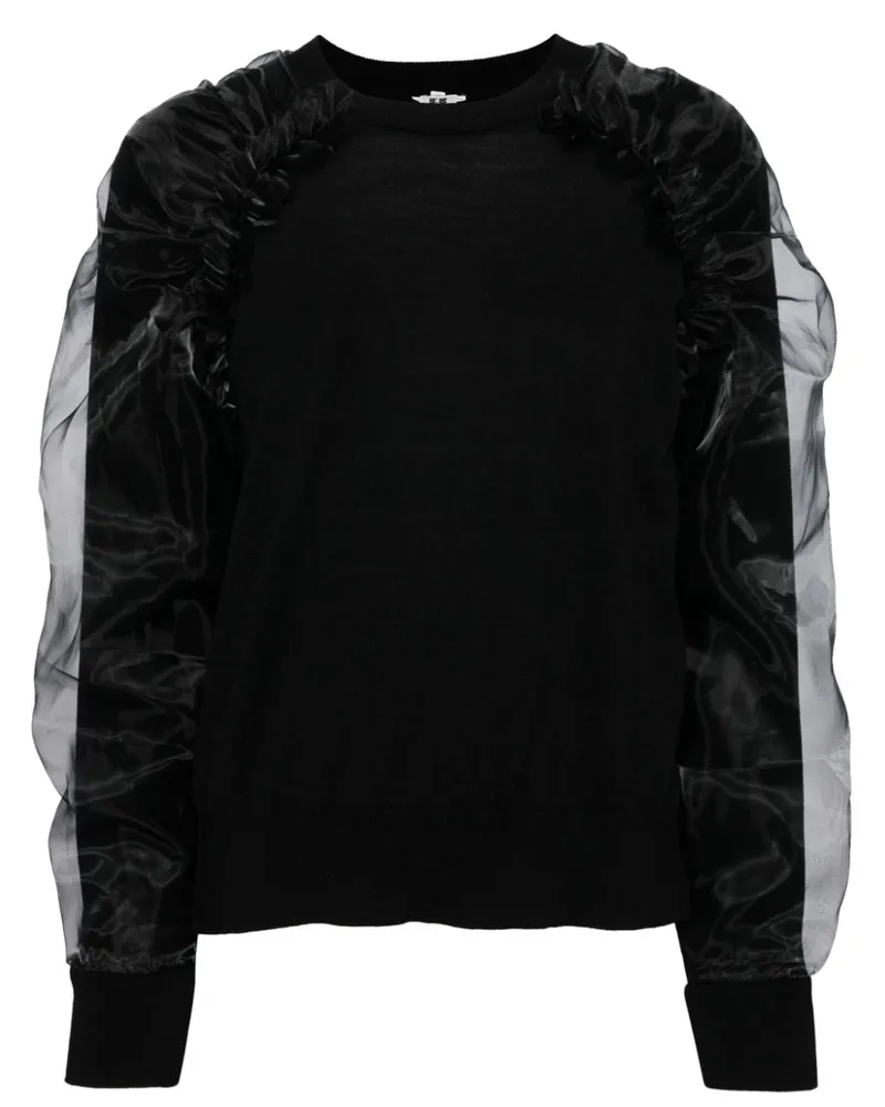 Noir Kei Ninomiya Pullover mit Cut-Outs - Schwarz Schwarz