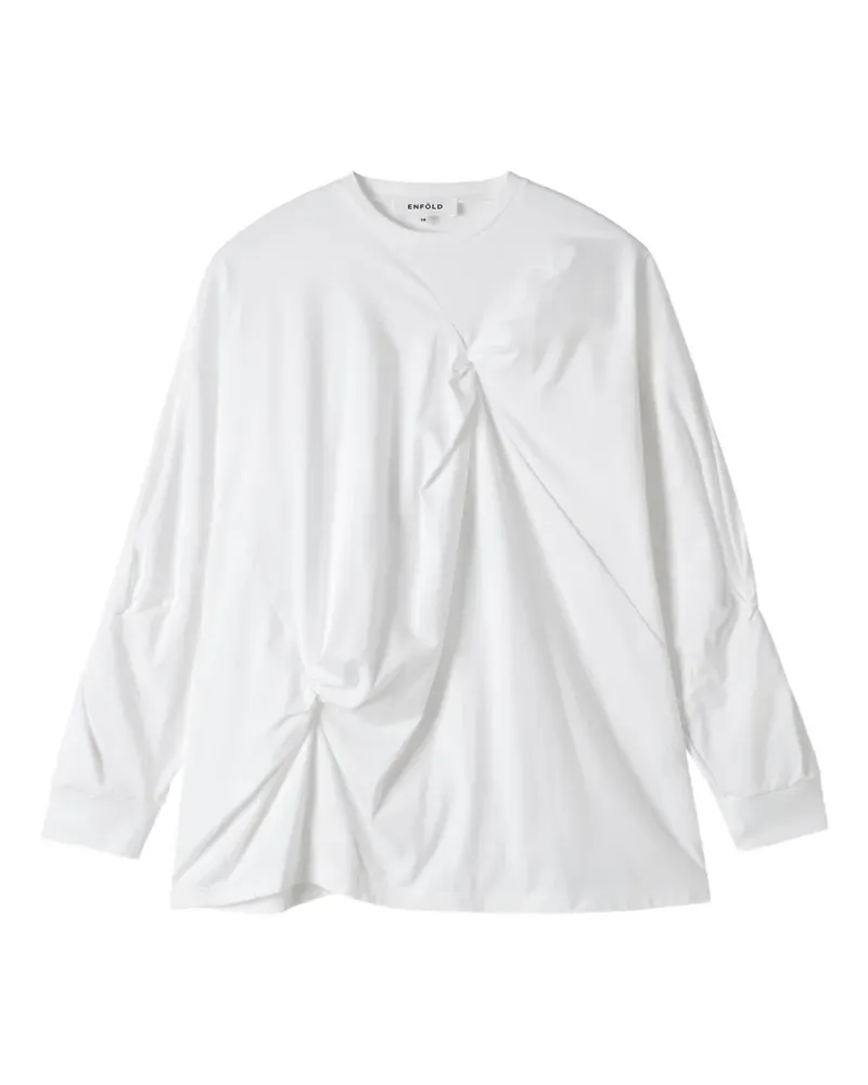 ENFÖLD twisted long-sleeved T-shirt - Weiß Weiß