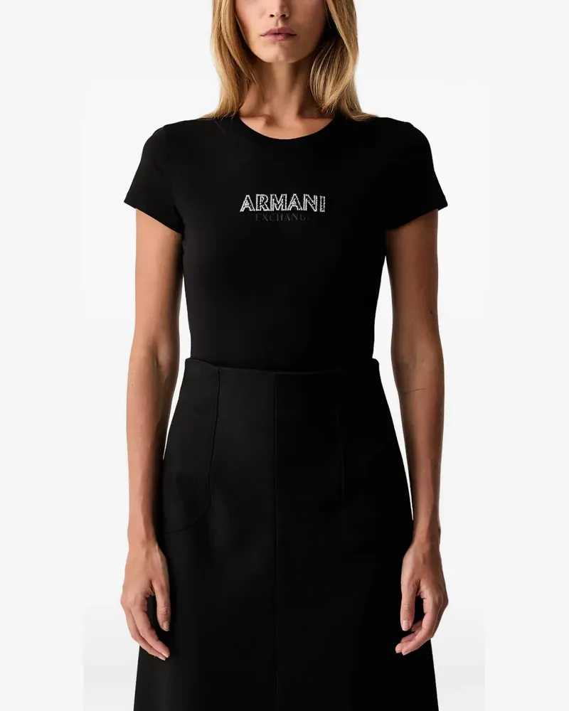 Armani Exchange Klassisches T-Shirt - Schwarz Schwarz