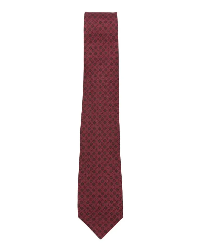 Ferragamo Krawatte mit geometrischem Print - Rot Rot