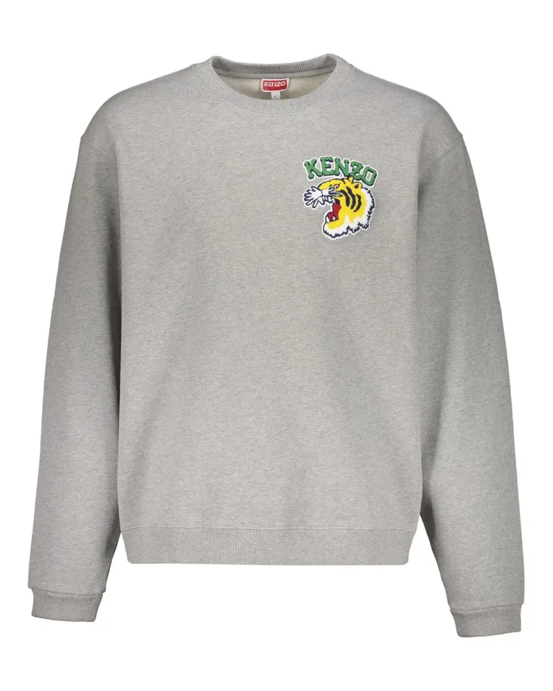 Kenzo Sweatshirt mit Logo-Patch - Grau Grau