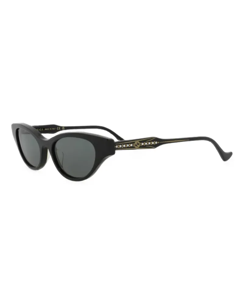 Gucci Cat-Eye-Sonnenbrille mit Kristallen - Schwarz Schwarz