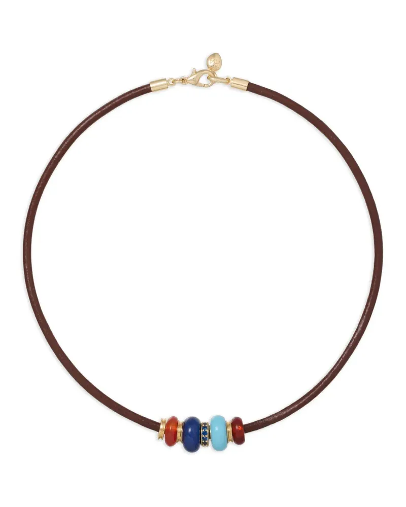 Roxanne Assoulin The Leather Stone Slider Halskette - Gold Gold