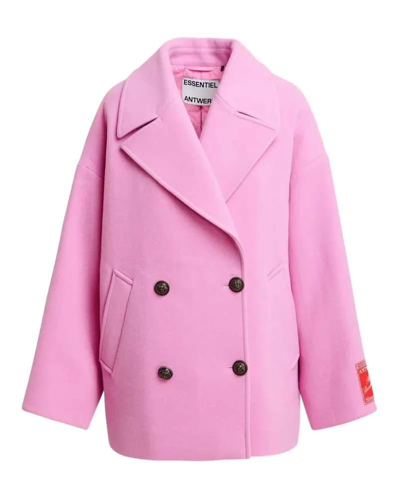 Essentiel Doppelreihiger Kidney Mantel - Rosa Rosa