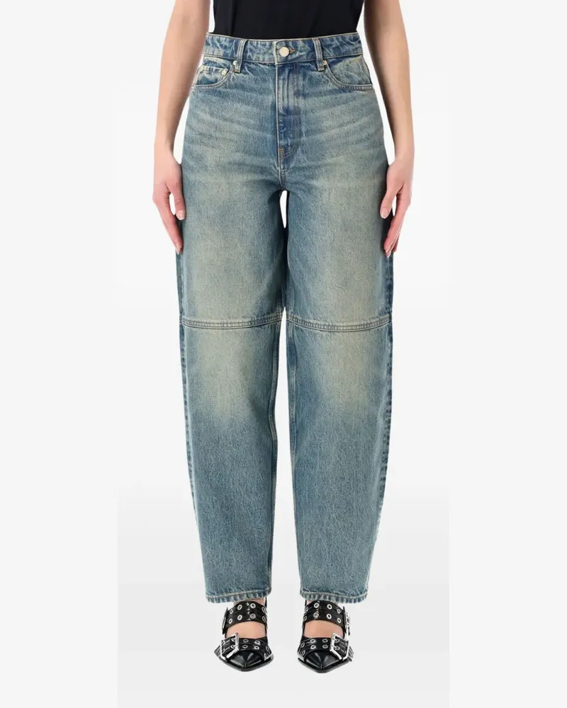 Ganni Hose in Jeansoptik - Blau Blau