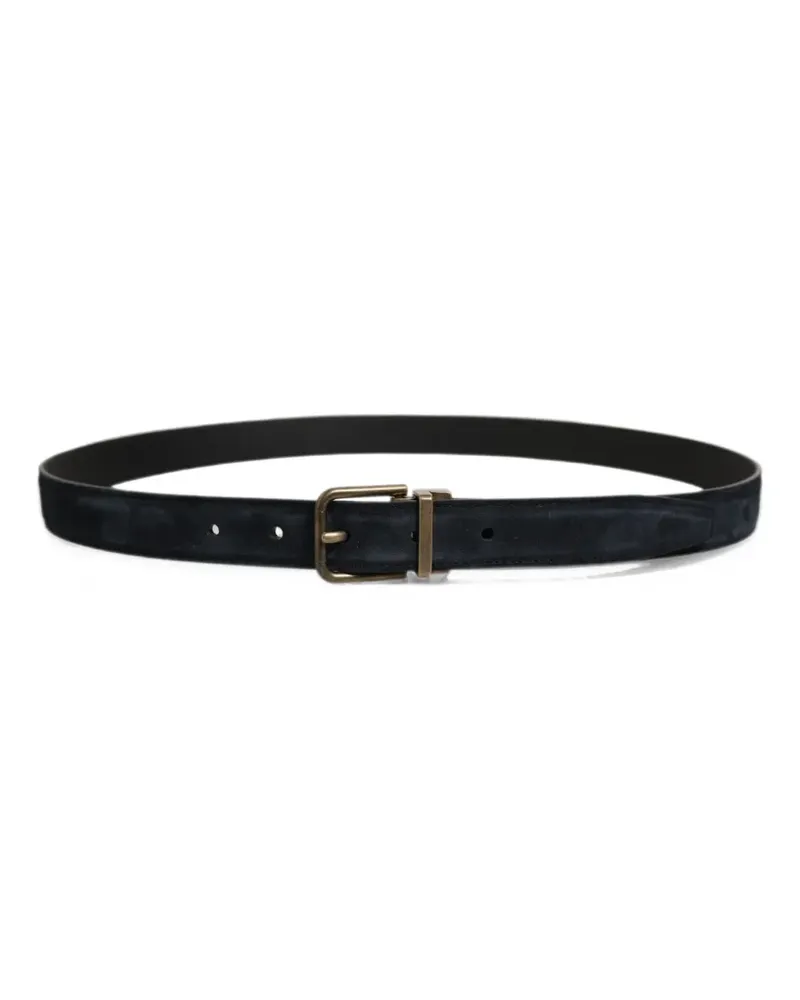 Dolce & Gabbana suede-finish buckle belt - Blau Blau