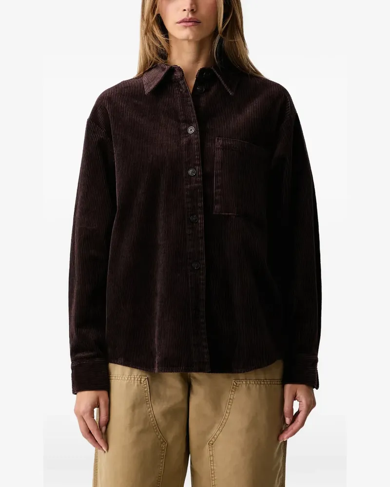 Marc O'Polo corduroy chest-pocket shirt - Braun Braun