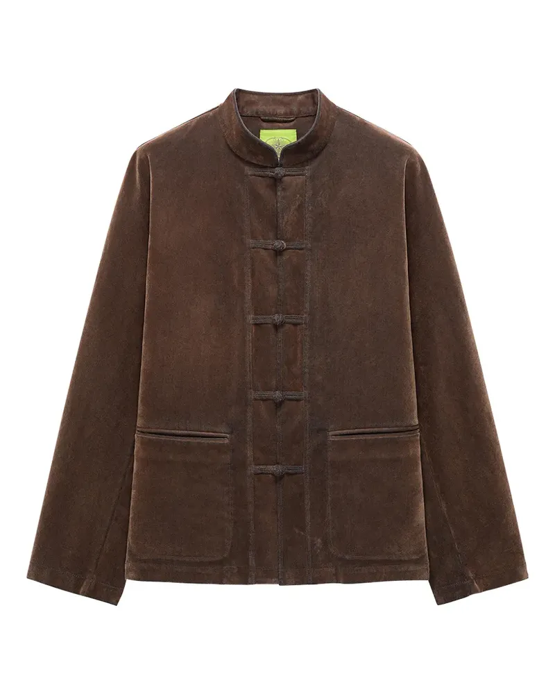 Shanghai Tang Klassische Jeansjacke - Braun Braun