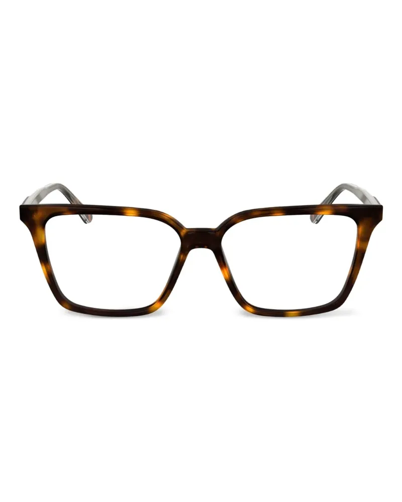 Calvin Klein Eckige Brille in Schildpattoptik - Braun Braun