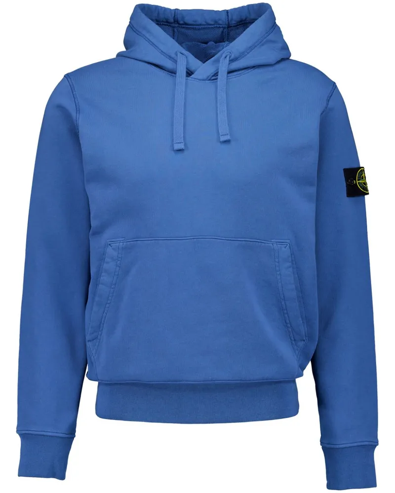 Stone Island Hoodie mit Logo-Patch - Blau Blau