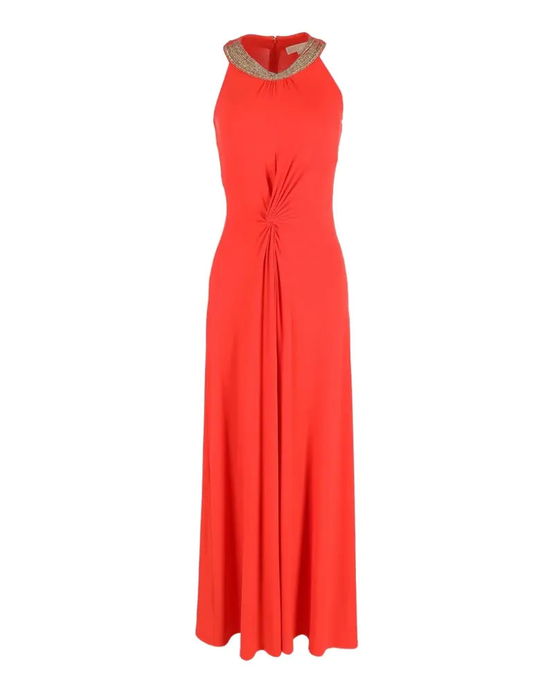 Michael Kors twist-detail draped dress - Rot Rot