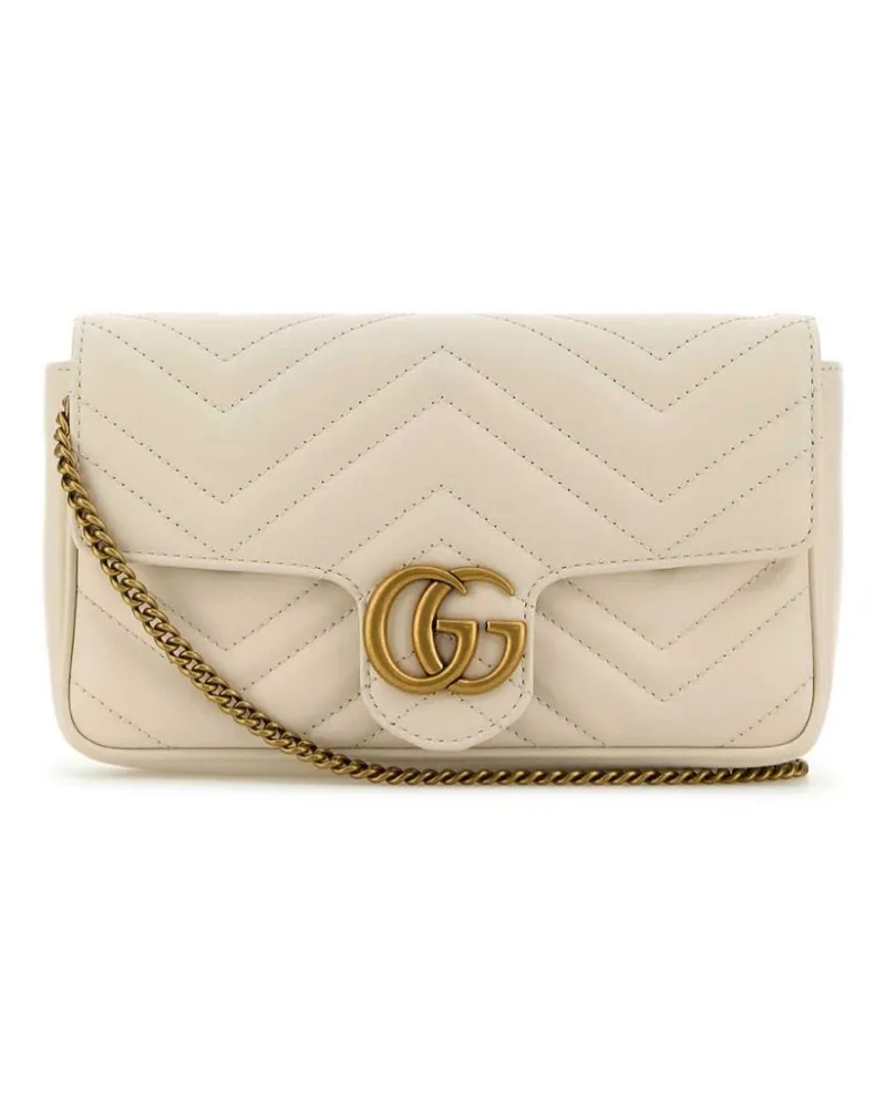 Gucci Mini GG Marmont Schultertasche - Weiß Weiß