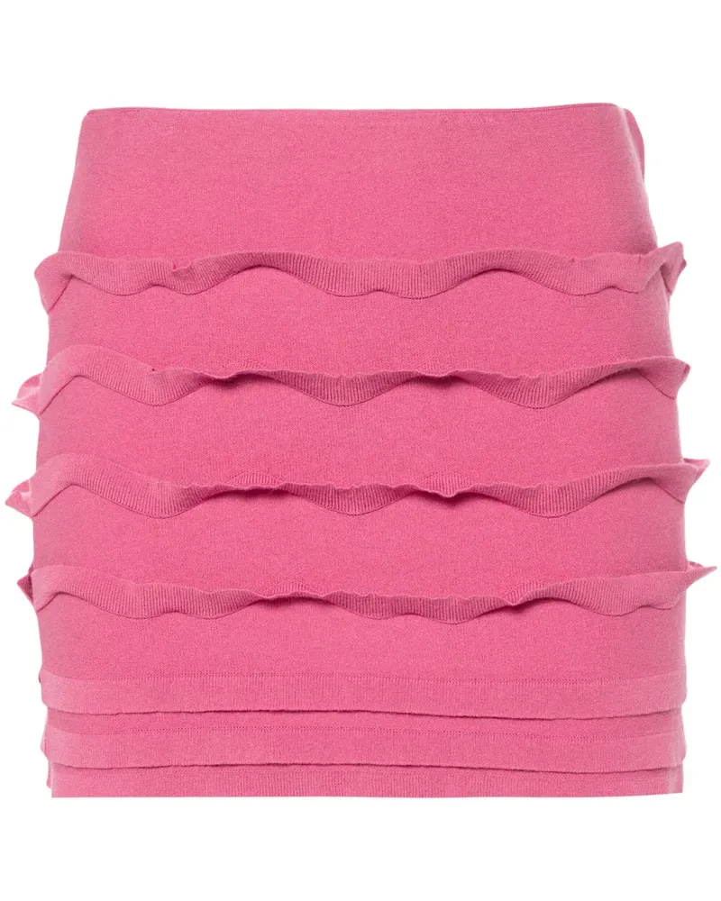 Blumarine Minirock mit Rüschen - Rosa Rosa