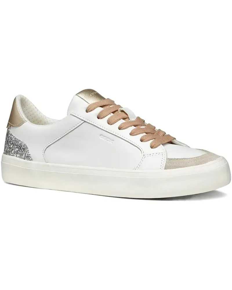Geox Emmeleny Sneakers mit Glitzer-Einsatz - Weiß Weiß